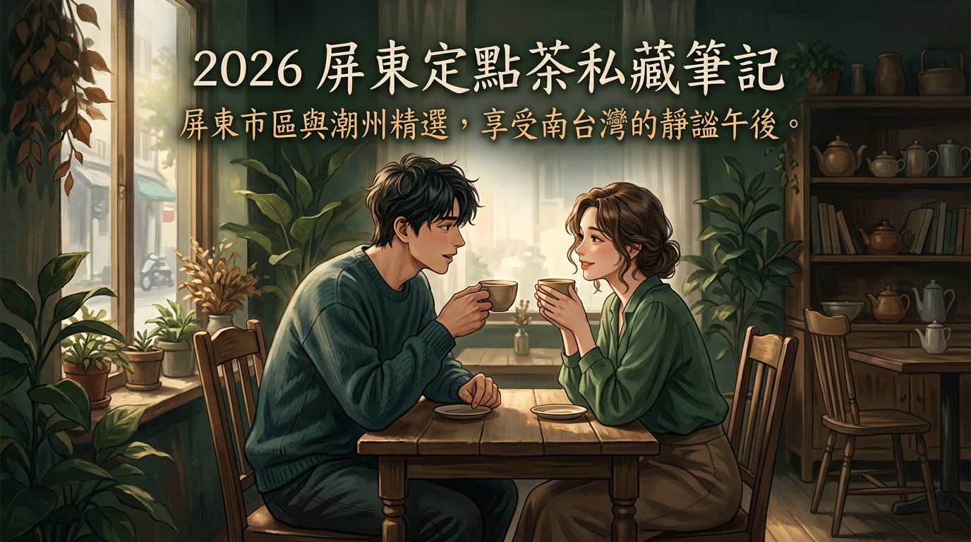 2026屏東定點茶私藏筆記:屏東市區與潮州精選,享受南台灣的靜謐午後。