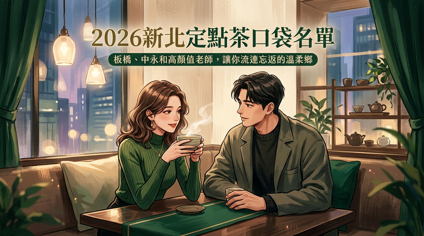 2026新北定點茶口袋名單:板橋、中永和高顏值老師,讓你流連忘返的溫柔鄉。