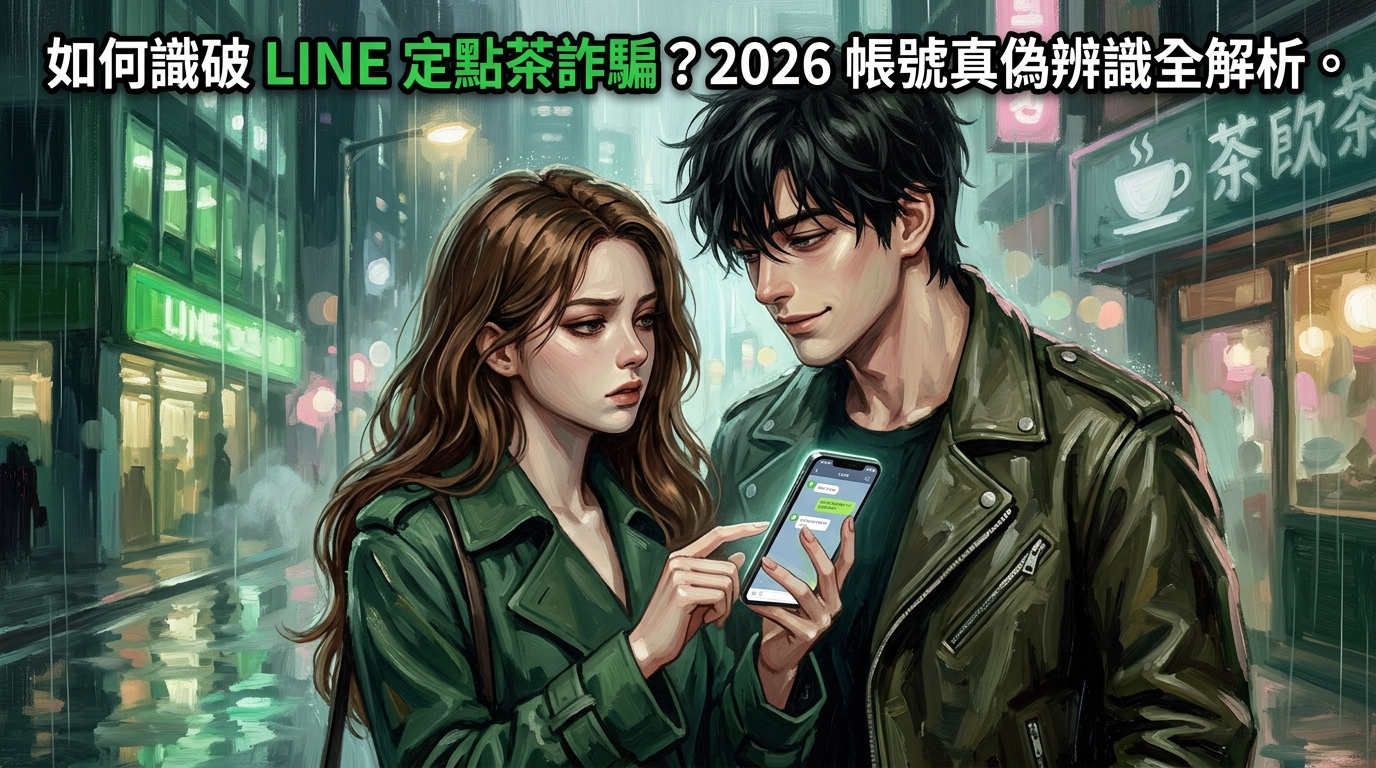 如何識破 LINE 定點茶詐騙?2026 帳號真偽辨識全解析。