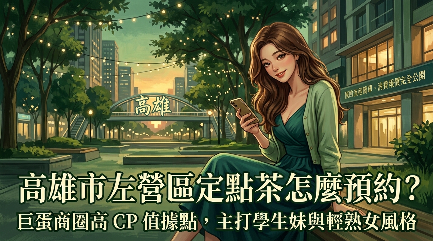 高雄市左營區定點茶怎麼預約? 巨蛋商圈高 CP 值據點,主打學生妹與輕熟女風格,預約流程簡單、消費報價完全公開。